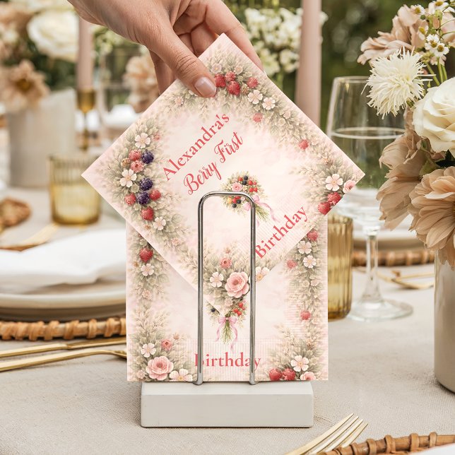 Servilleta De Papel Little Berry Celebration 1st Birthday (Subido por el creador)