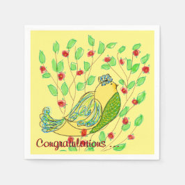 Servilleta De Papel Little Bird Felicitaciones Napkins