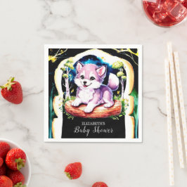 Servilleta De Papel Little Boho Wolf Baby Shower