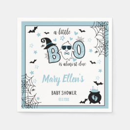 SERVILLETA DE PAPEL LITTLE BOO BLUE HALLOWEEN BABY SHOWER