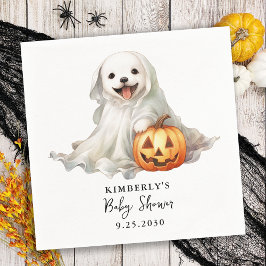 Servilleta De Papel Little Boo Cute Halloween Simple Baby Shower