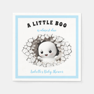 Servilleta De Papel Little Boo Ghost Boy Baby Shower Blue Napkins