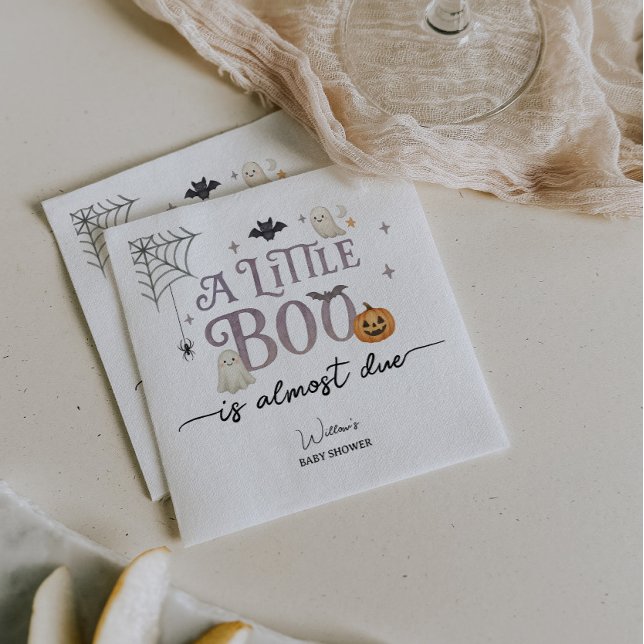 Servilleta De Papel Little Boo Halloween Baby Shower (Subido por el creador)