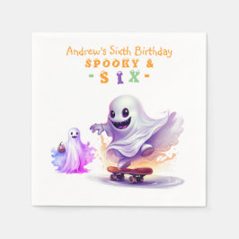 Servilleta De Papel Little Boo Halloween Ghost Skater Cualquier cumple