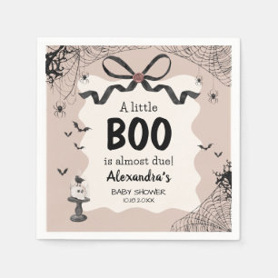 Servilleta De Papel Little Boo Halloween Gothic Baby Shower