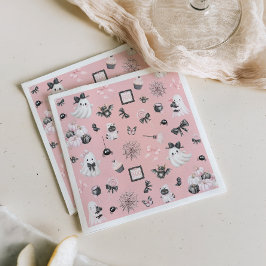 Servilleta De Papel Little Boo Halloween Pink Baby Shower