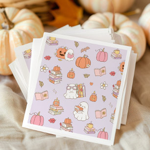 Servilleta De Papel Little Boo Lilac Whimsical Books Baby Shower