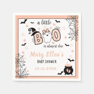 SERVILLETA DE PAPEL LITTLE BOO PINK HALLOWEEN BABY SHOWER