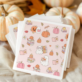Servilleta De Papel Little Boo Pink Whimsical Books Baby Shower