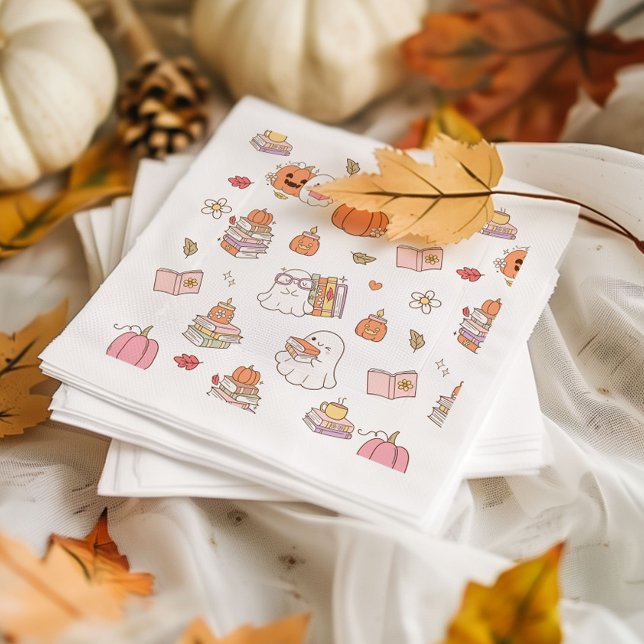 Servilleta De Papel Little Boo White Whimsical Books Baby Shower (Subido por el creador)
