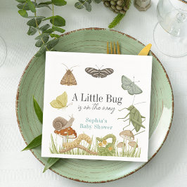 Servilleta De Papel Little Bug Insects Mushroom Boy Baby Shower