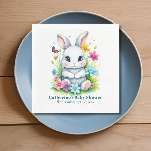 Servilleta De Papel Little Bunny Wildflower Garden Easter Baby Shower