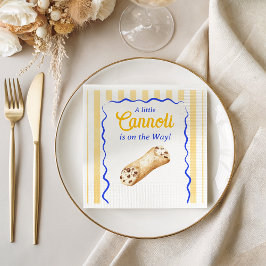 Servilleta De Papel Little Cannoli Yellow Blue Italian Baby Shower