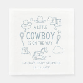 Servilleta De Papel Little Cowboy Boy Baby Shower