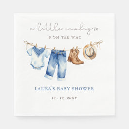 Servilleta De Papel Little Cowboy Boy Baby Shower