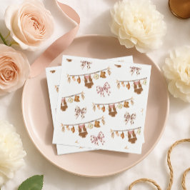 Servilleta De Papel Little Cowgirl Western Clothes Baby Shower