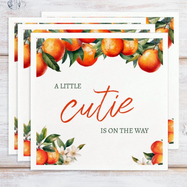 Servilleta De Papel Little Cutie Baby Shower (Little Cutie Baby Shower Napkins)