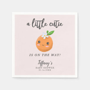 Servilleta De Papel Little Cutie Chica Baby Shower Clementine