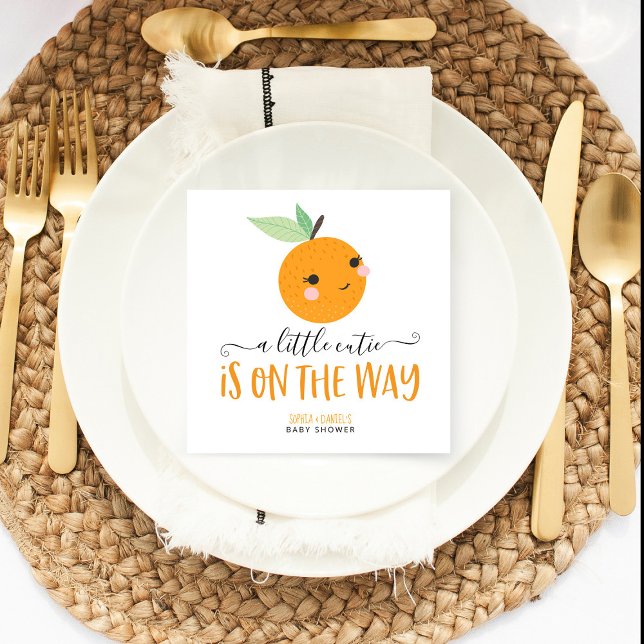 Servilleta De Papel Little Cutie Citrus Baby Shower Cocktail Napkin (Subido por el creador)