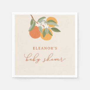 Servilleta De Papel Little Cutie Citrus Naranjas Baby Shower