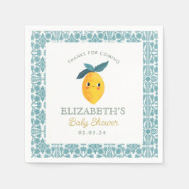 Servilleta De Papel Little Cutie Lemon Citrus Baby Shower