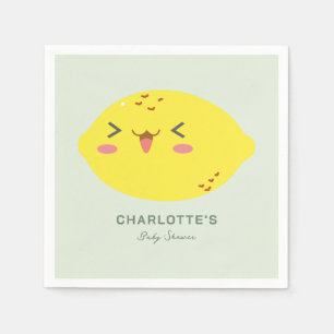 Servilleta De Papel Little Cutie Lemon Citrus Baby Shower