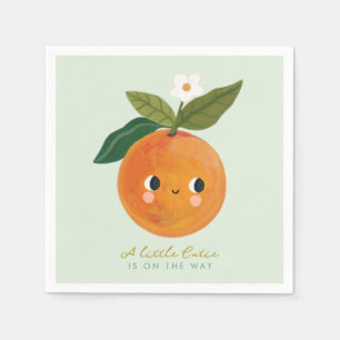 Servilleta De Papel Little Cutie Naranja Baby Shower