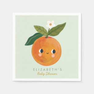 Servilleta De Papel Little Cutie Naranja Baby Shower