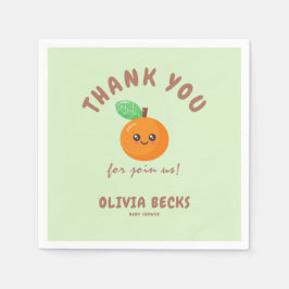 Servilleta De Papel Little Cutie Naranja Baby Shower