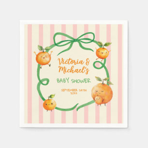 Servilleta De Papel Little Cutie Naranja Baby Shower