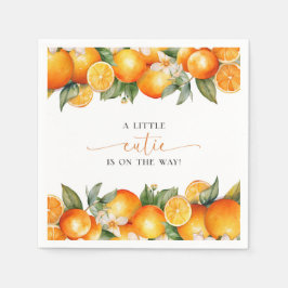 Servilleta De Papel Little Cutie Naranja Citrus Baby Shower