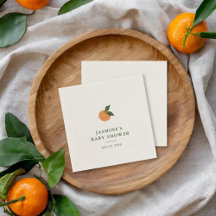 Little Cutie Naranja Citrus Baby Shower