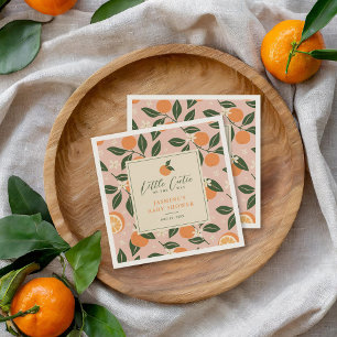Servilleta De Papel Little Cutie Naranja Citrus Baby Shower