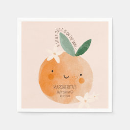 Servilleta De Papel Little Cutie Naranja Citrus Botanus Baby Shower