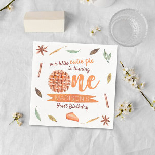 Servilleta De Papel Little Cutie Pie Fall 1er cumpleaños