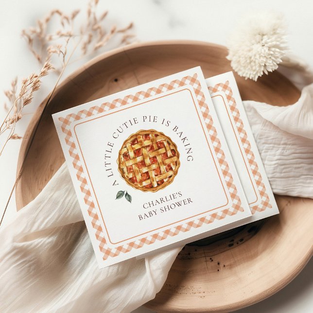 Servilleta De Papel Little Cutie Pie Fall Baby Shower (Subido por el creador)