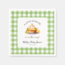 Servilleta De Papel Little Cutie Pie Gingham Baby Shower