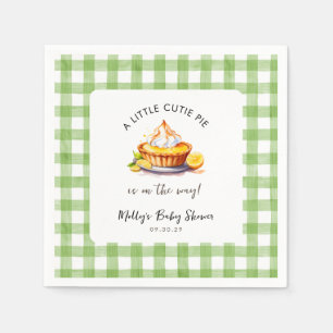 Servilleta De Papel Little Cutie Pie Gingham Baby Shower