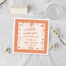 Servilleta De Papel Little Cutie Pie On The Way! Fall Baby Shower