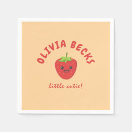 Servilleta De Papel Little Cutie Strawberry Baby Shower