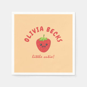 Servilleta De Papel Little Cutie Strawberry Baby Shower