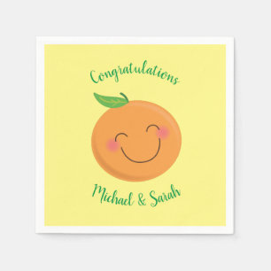 Servilleta De Papel Little Cutie Tangerine Baby Shower