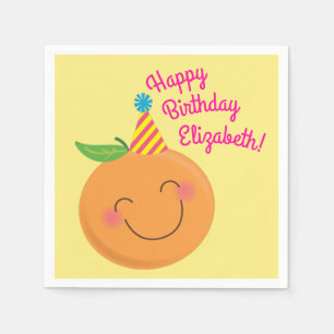 Servilleta De Papel Little Cutie Tangerine Birthday Party