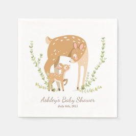 Servilleta De Papel Little Deer Paper Napkin woodland Baby Shower