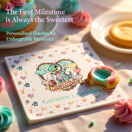 Servilleta De Papel Little Dino Birthday Personalized