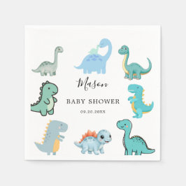 Servilleta De Papel Little Dinosaur Cute Baby Shower