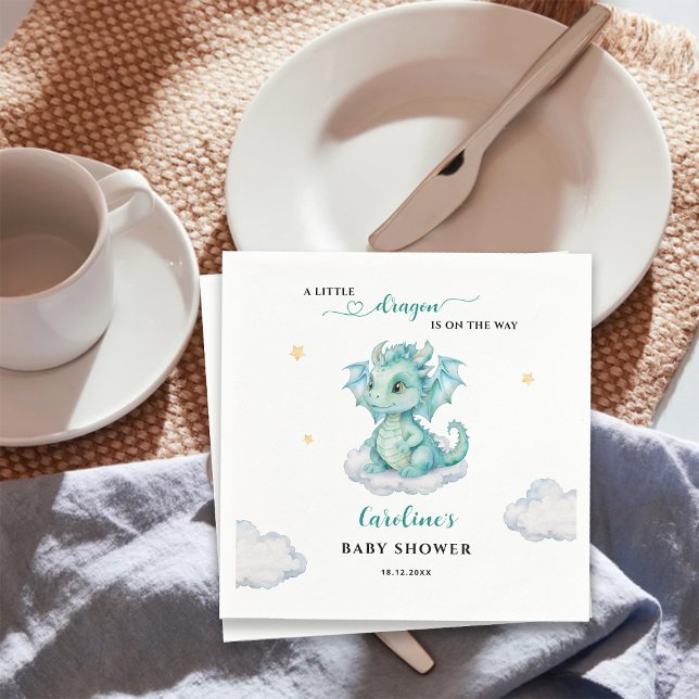 Servilleta De Papel Little Dragon está en camino a Baby Shower (Subido por el creador)
