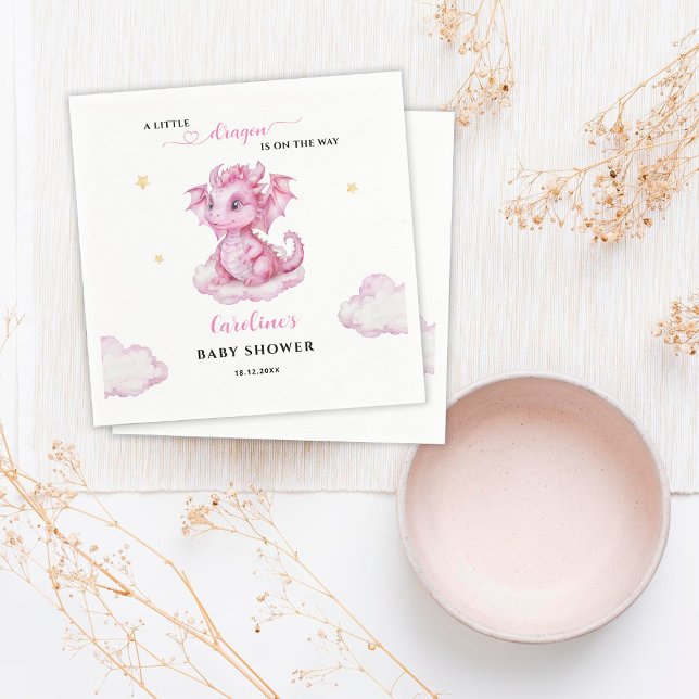 Servilleta De Papel Little Dragon está en camino a Baby Shower (Subido por el creador)
