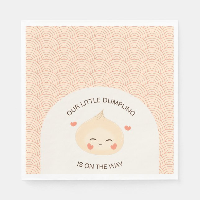 Servilleta De Papel Little Dumpling Dim Sum Baby Shower (Anverso)