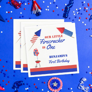 Servilleta De Papel Little Firecracker el 4 de julio de 1999
